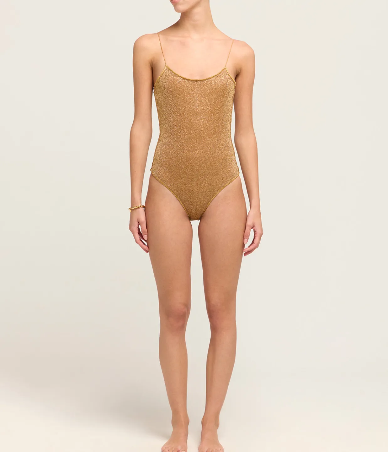 Oseree Lumiere One Piece in Toffee Hot