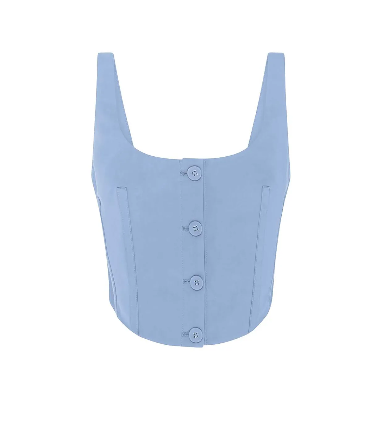 Anna Quan Mae Canvas Top in Dusty Blue Outlet
