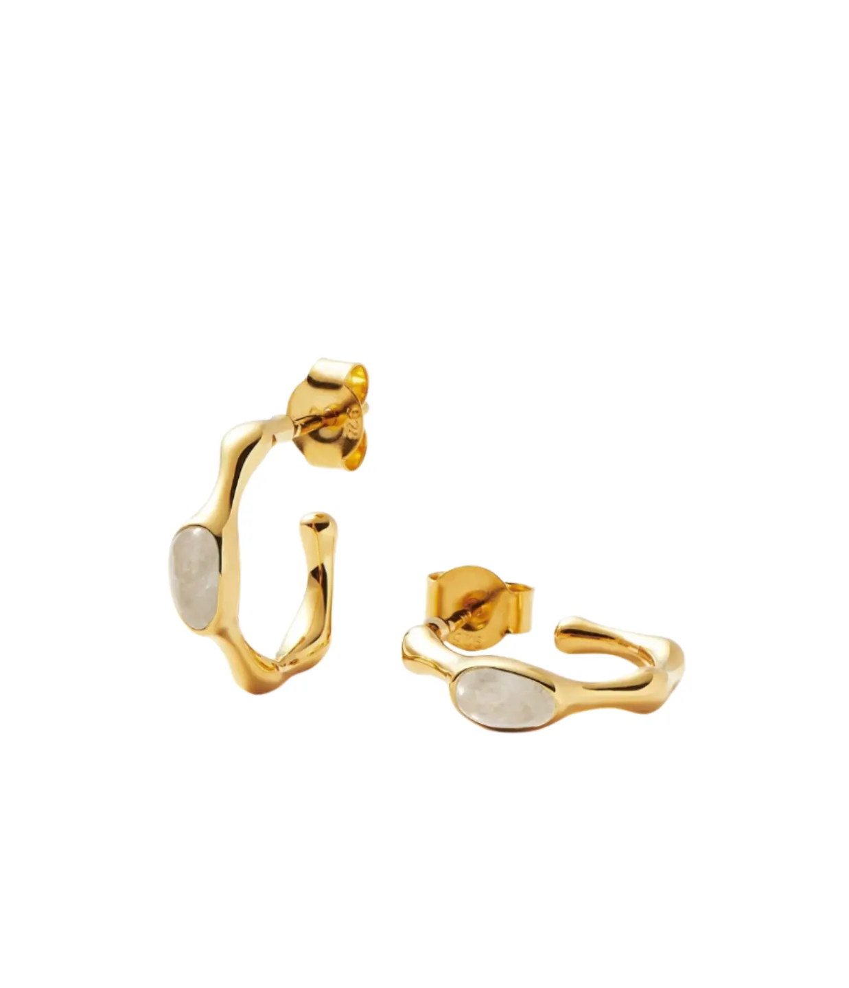 Missoma Magma Gemstone Small Hoop Earrings in Gold Cheap