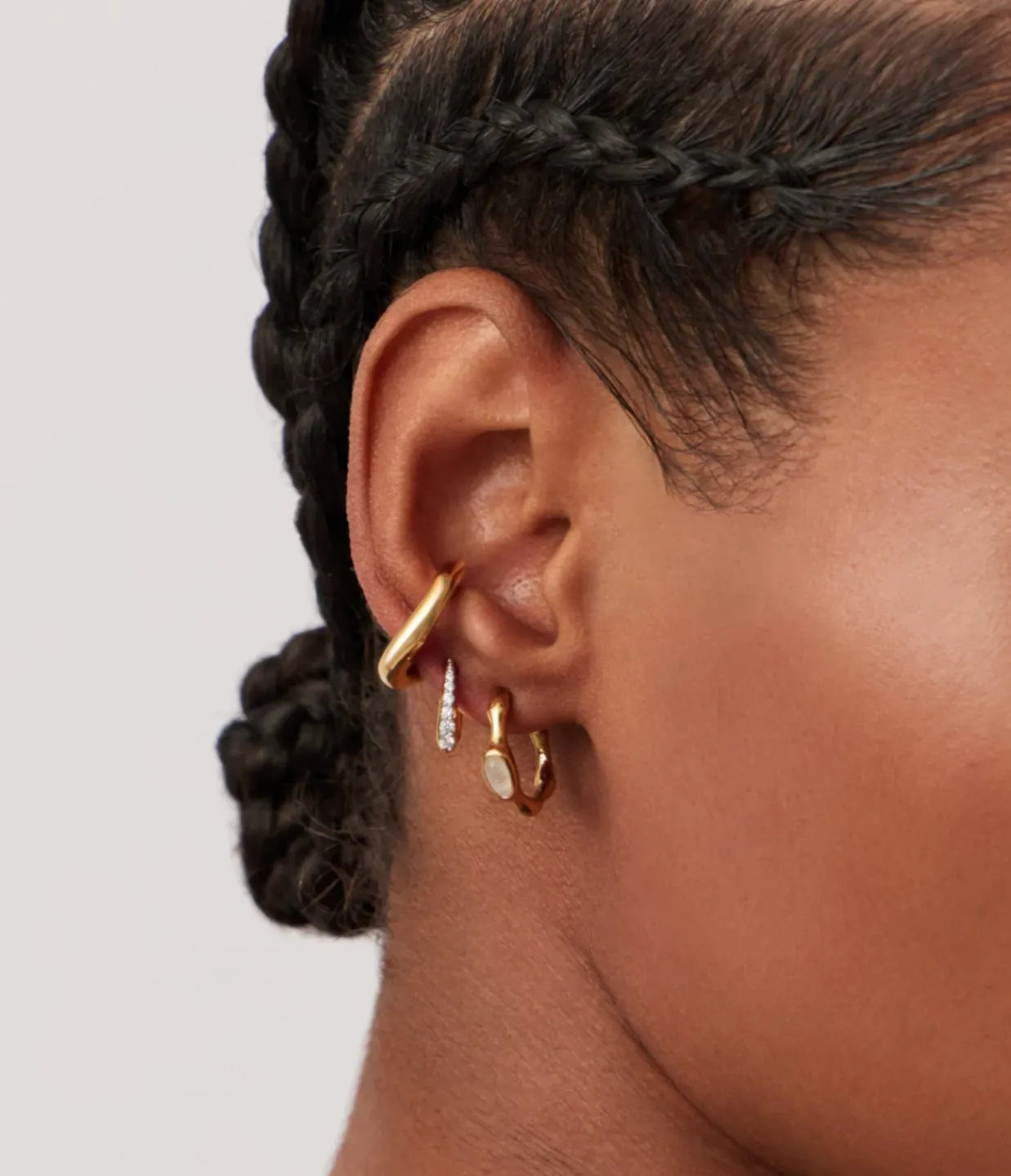 Missoma Magma Gemstone Small Hoop Earrings in Gold Cheap