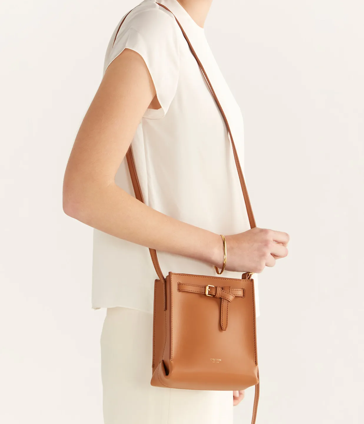 Oroton Margot Mini Bucket Bag in Whiskey Best Sale