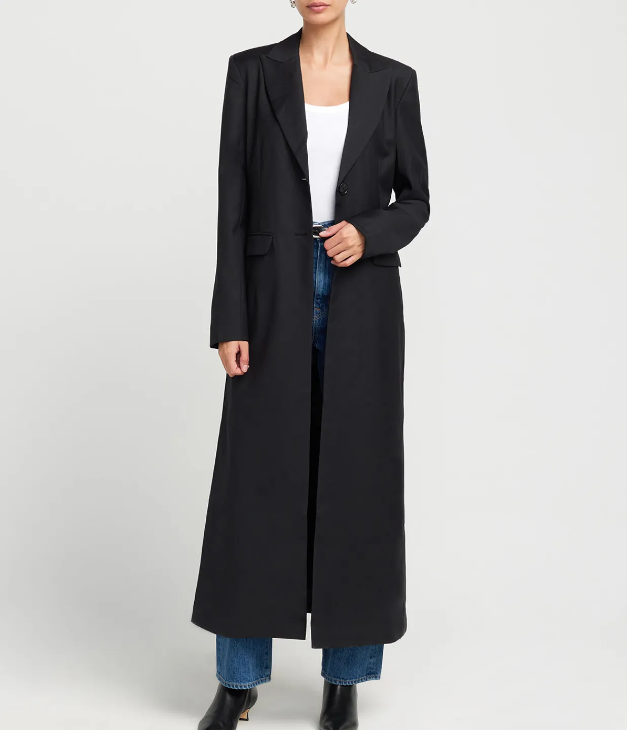 Friends with Frank Margot Wool Blend Blazer Coat in Black Shop