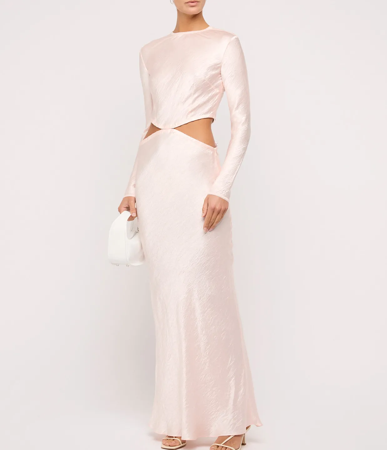 Anna October Martha Long Sleeve Maxi Dress in Pink Cheap