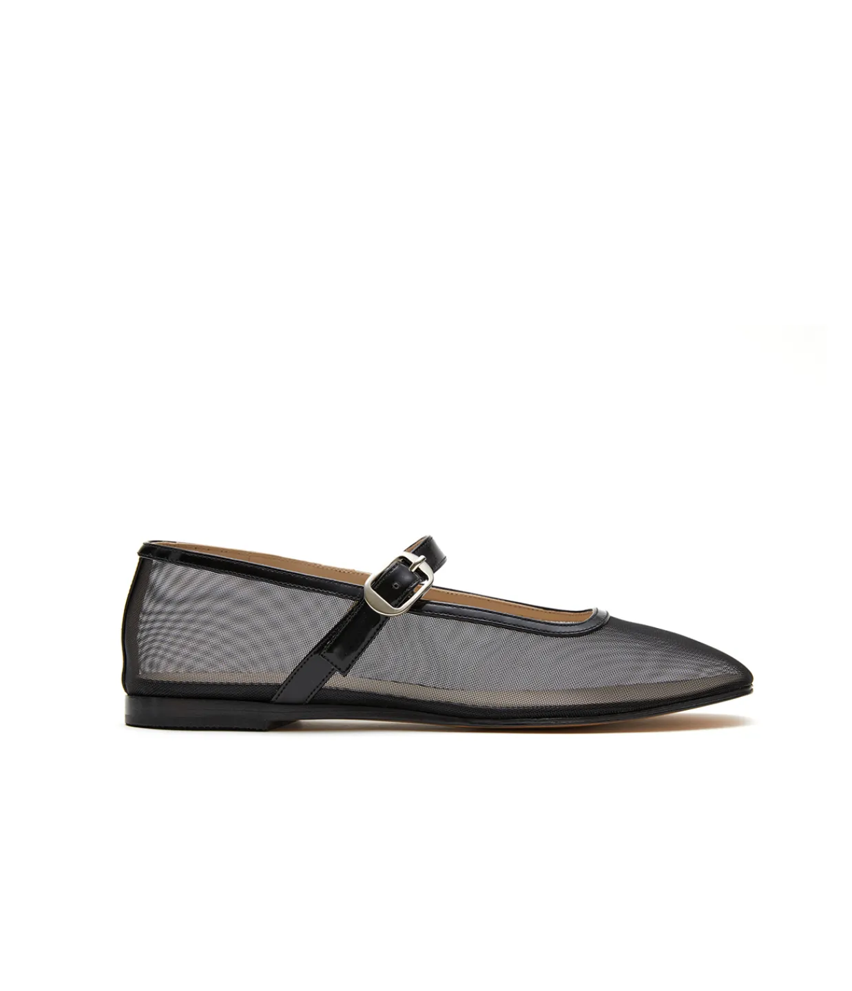 Le Monde Beryl Mary Jane Ballet Flat in Black Mesh Store