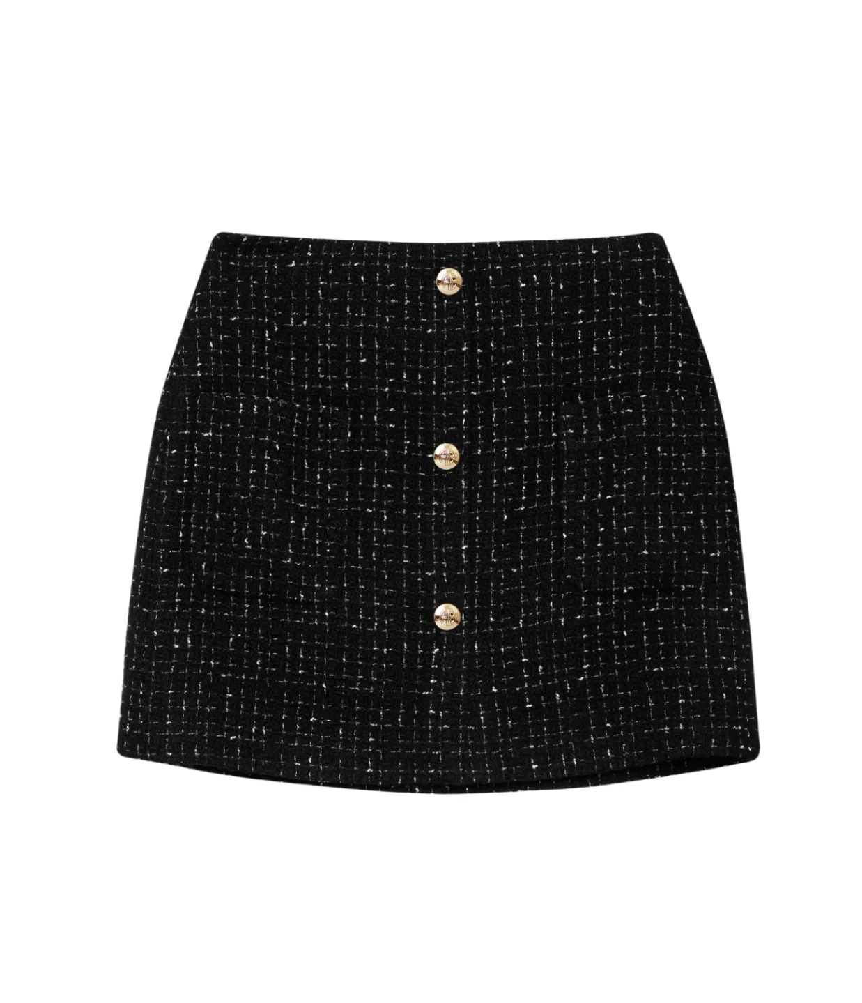Anine Bing Mateo Skirt in Black Tweed Best