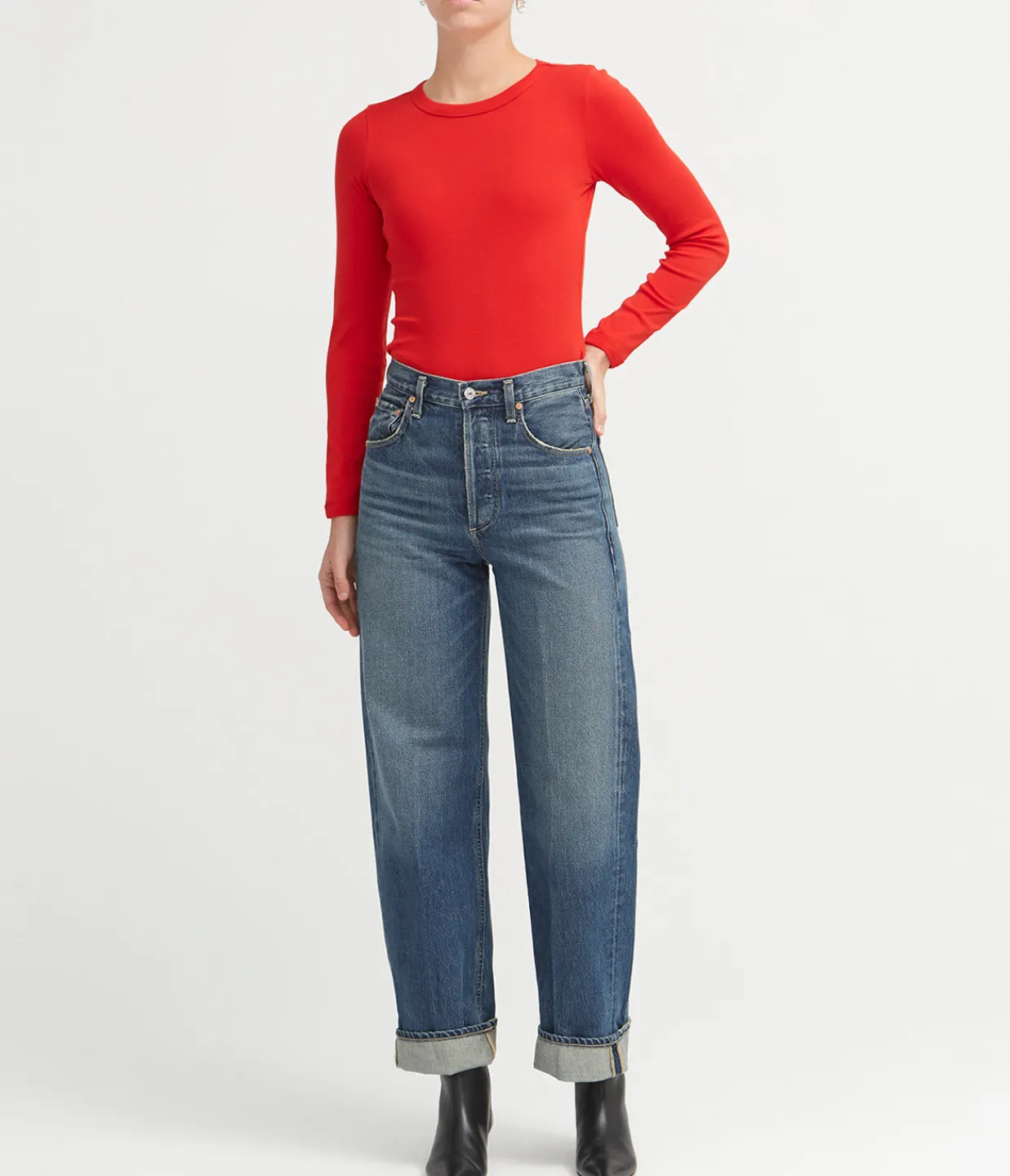 Flore Flore Max Fitted Long Sleeve Tee in Audrey Best Sale