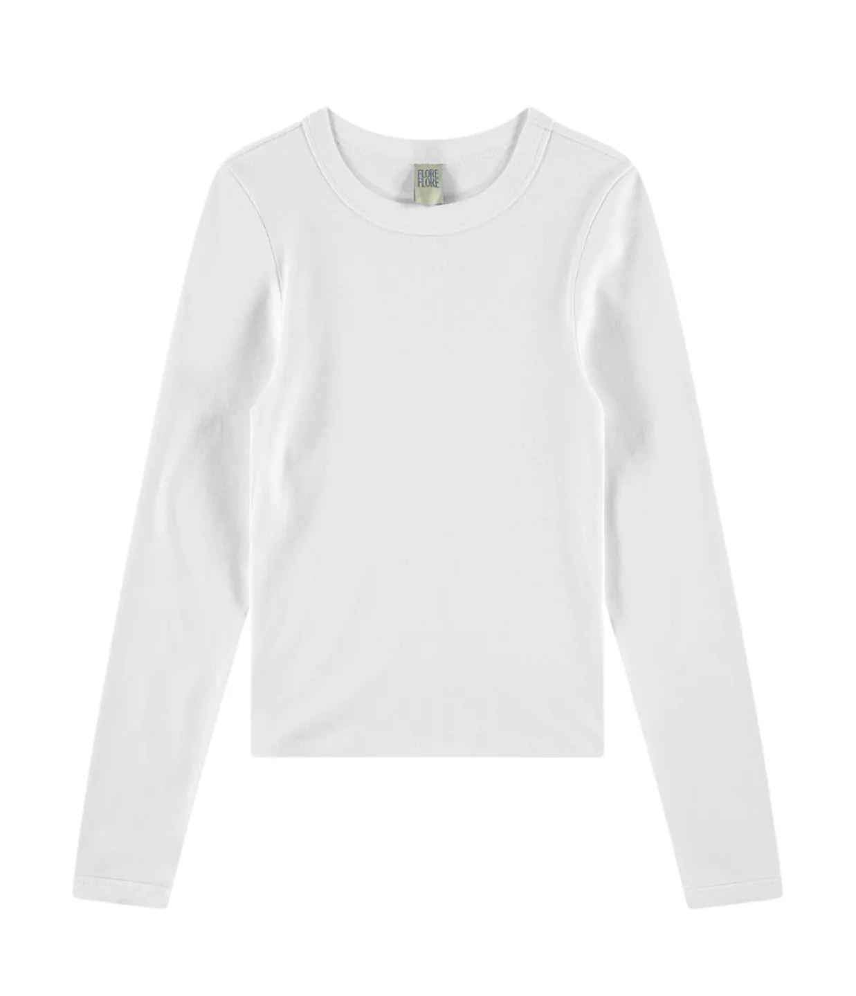 Flore Flore Max Fitted Long Sleeve Tee in White Cheap