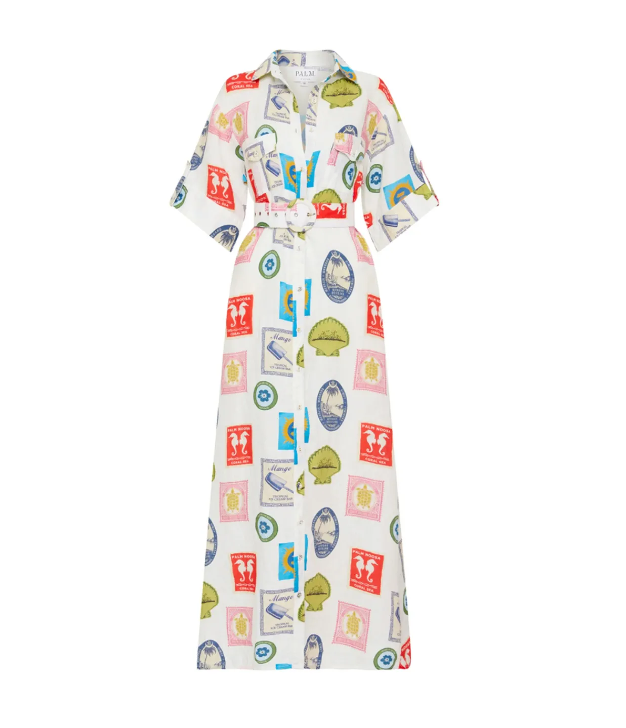 Palm Noosa Memento Dress in Holiday Stamp Discount