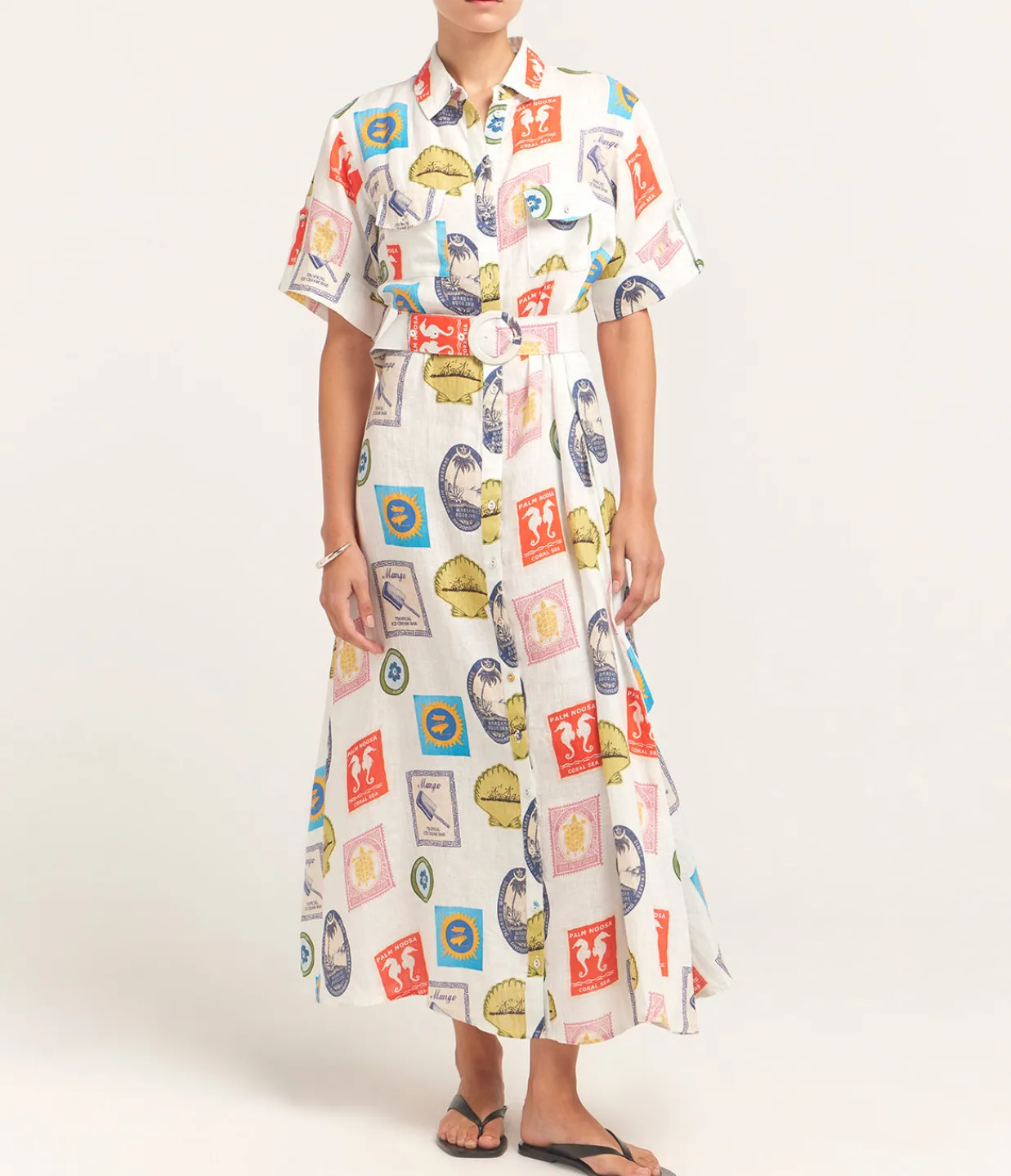Palm Noosa Memento Dress in Holiday Stamp Discount