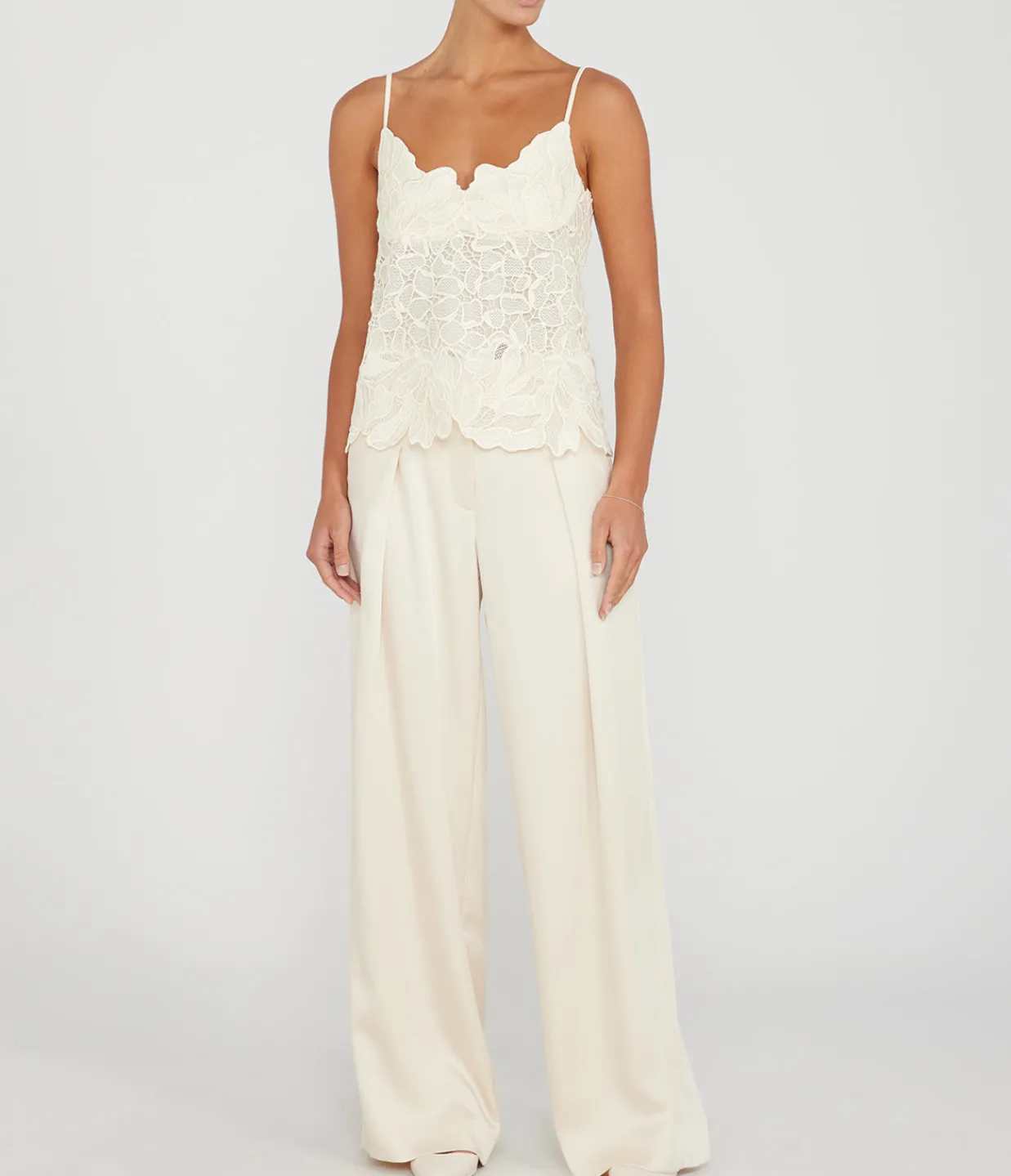 Simkhai Mercer Pleated Pant in Ecru Shop