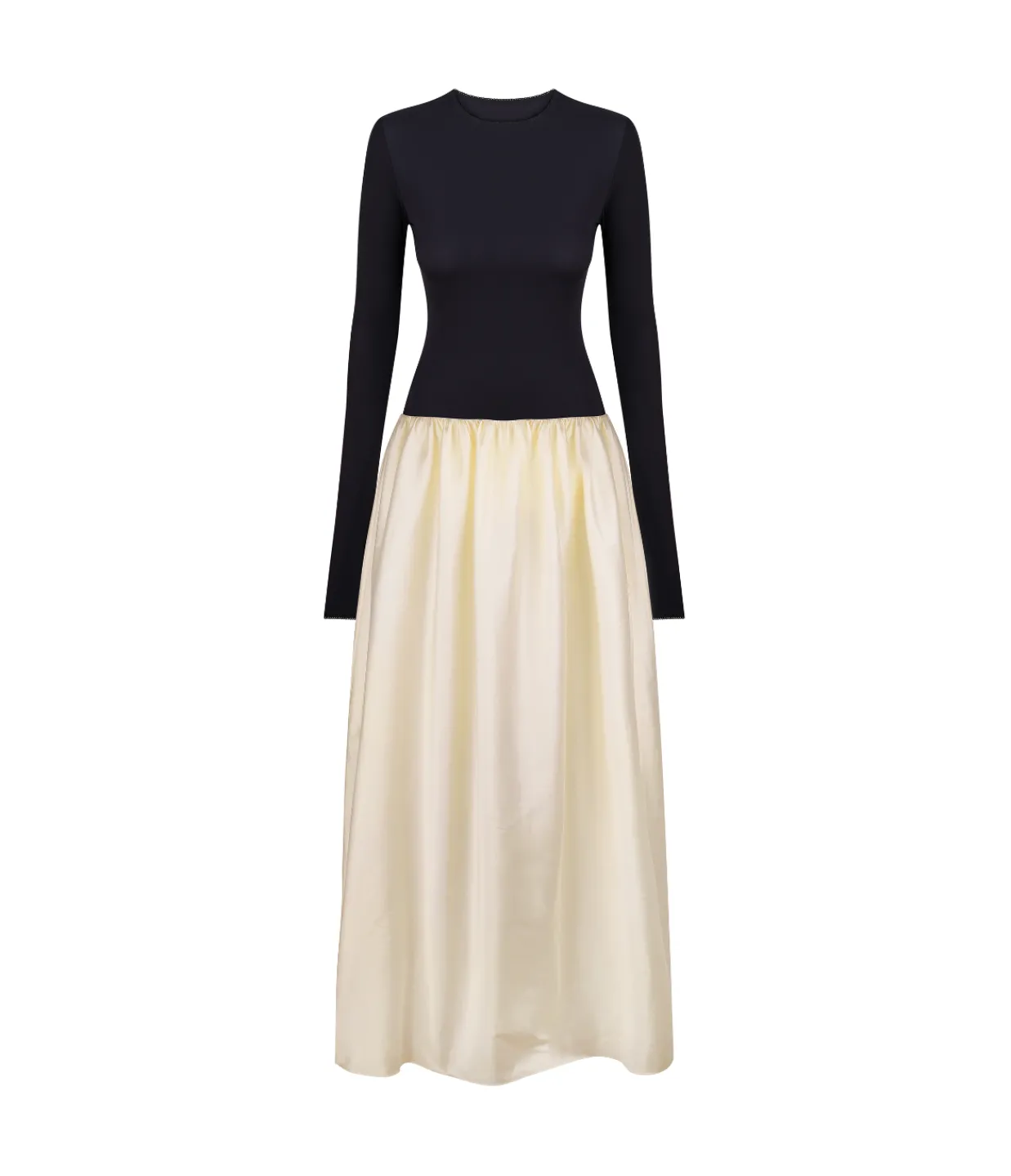 Anna October Meringue Maxi Dress in Black and Ivory Discount