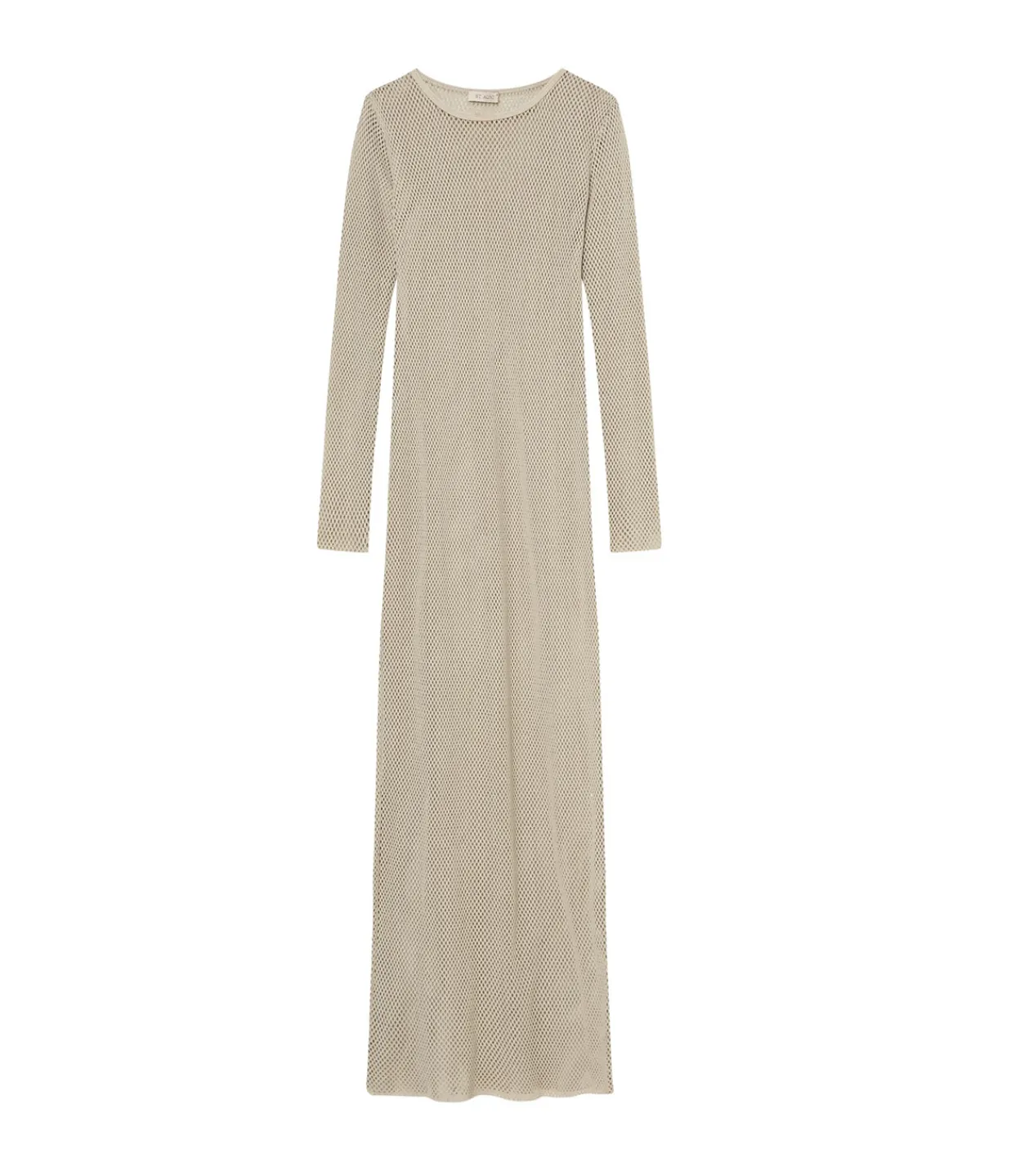 St Agni Mesh Long Sleeve Dress in Aloe Outlet