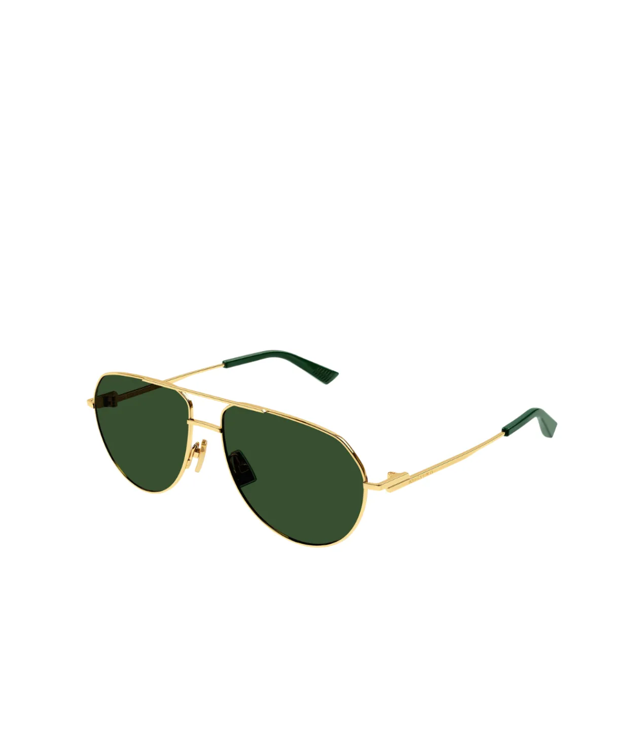 Bottega Veneta Metal Pilot Frame Sunglasses in Gold Outlet