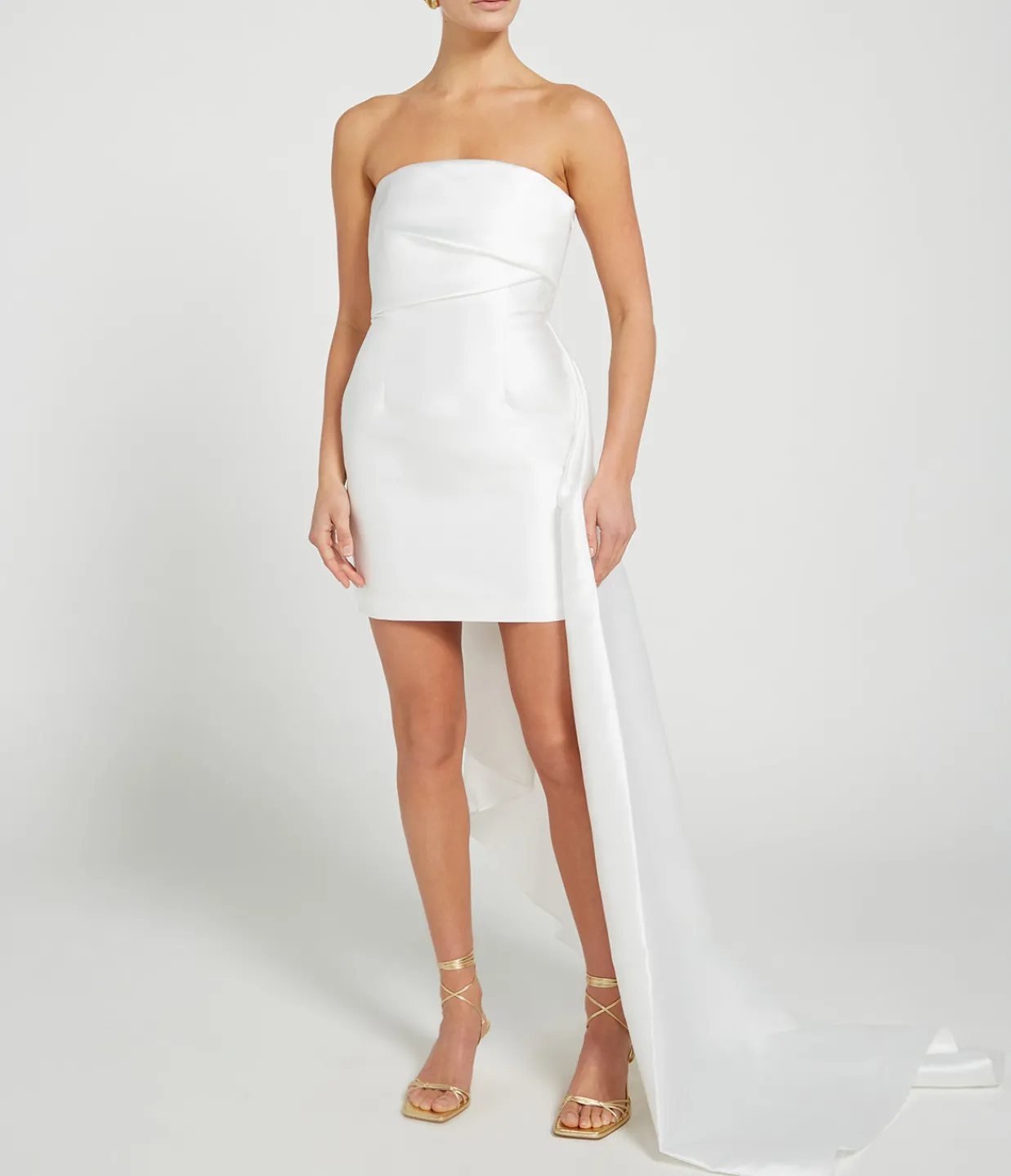 Solace London Meyer Twill Mini Dress in Cream Sale