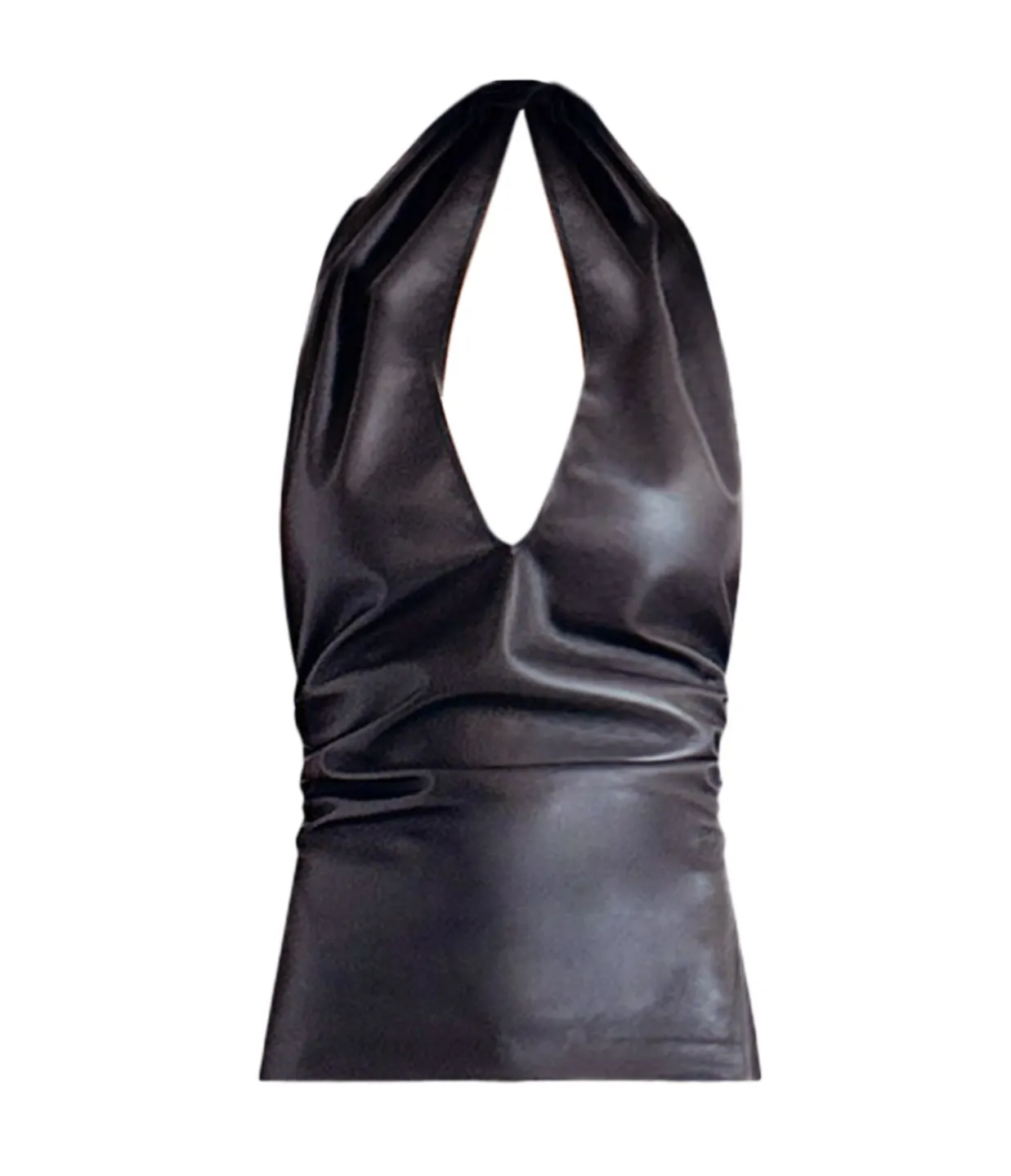 Wynn Hamlyn Mia Leather Top in Brown Online