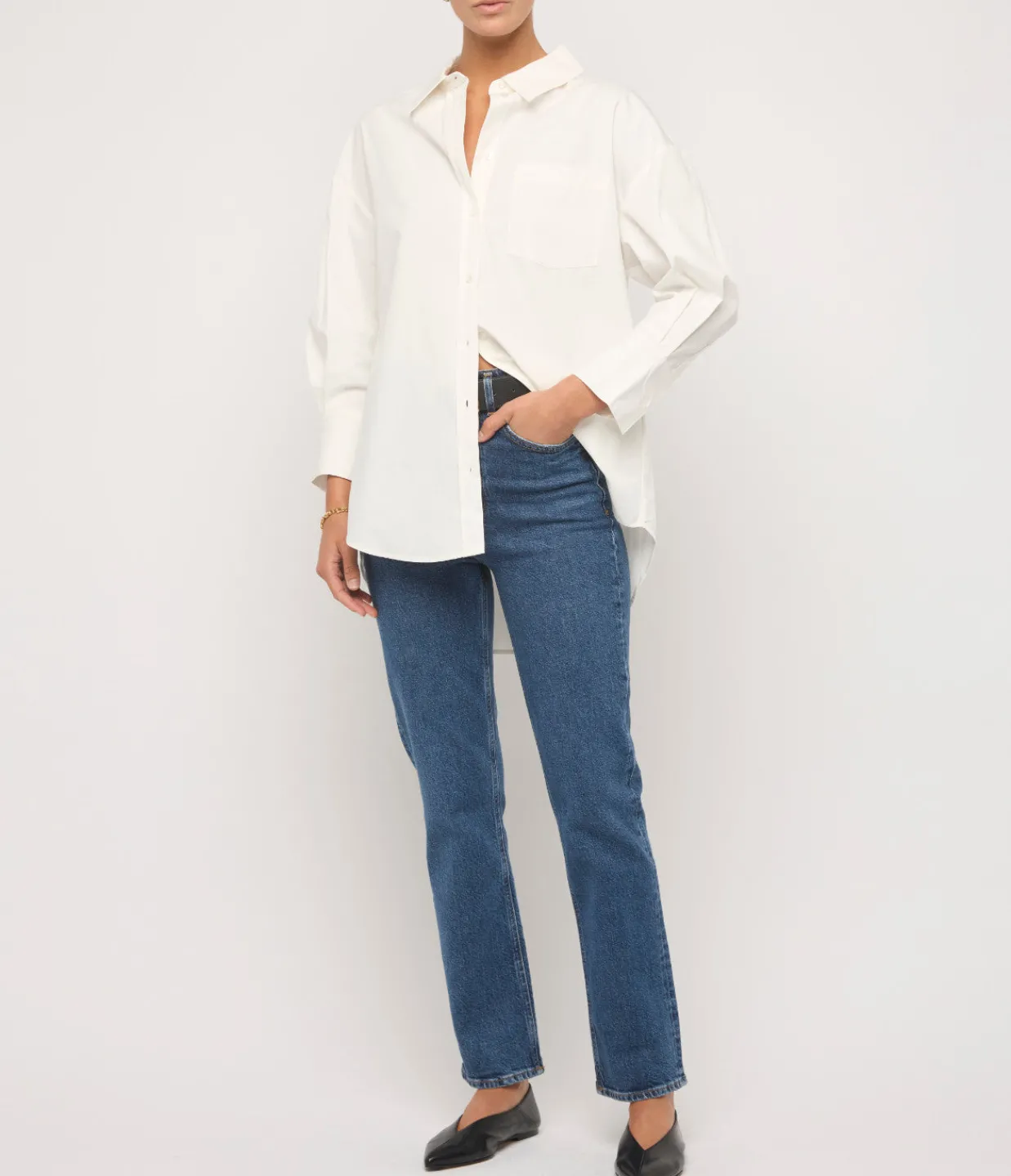 Anine Bing Mika Shirt in White Cheap