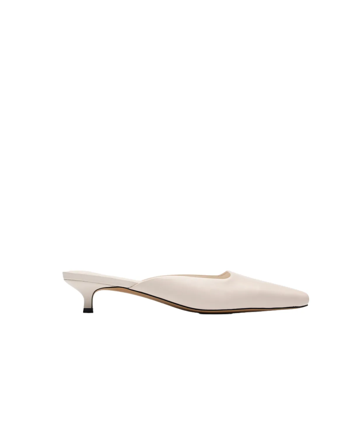 Nelson Made Mimi Leather Mule in Crema Cheap