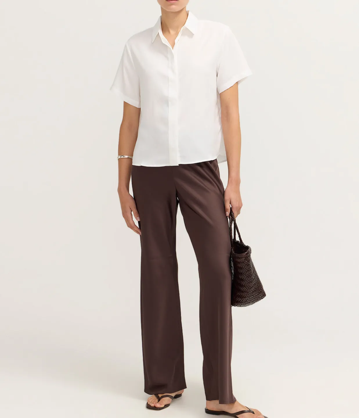 Samsoe Samsoe Mina Short Sleeve Shirt in White Sale