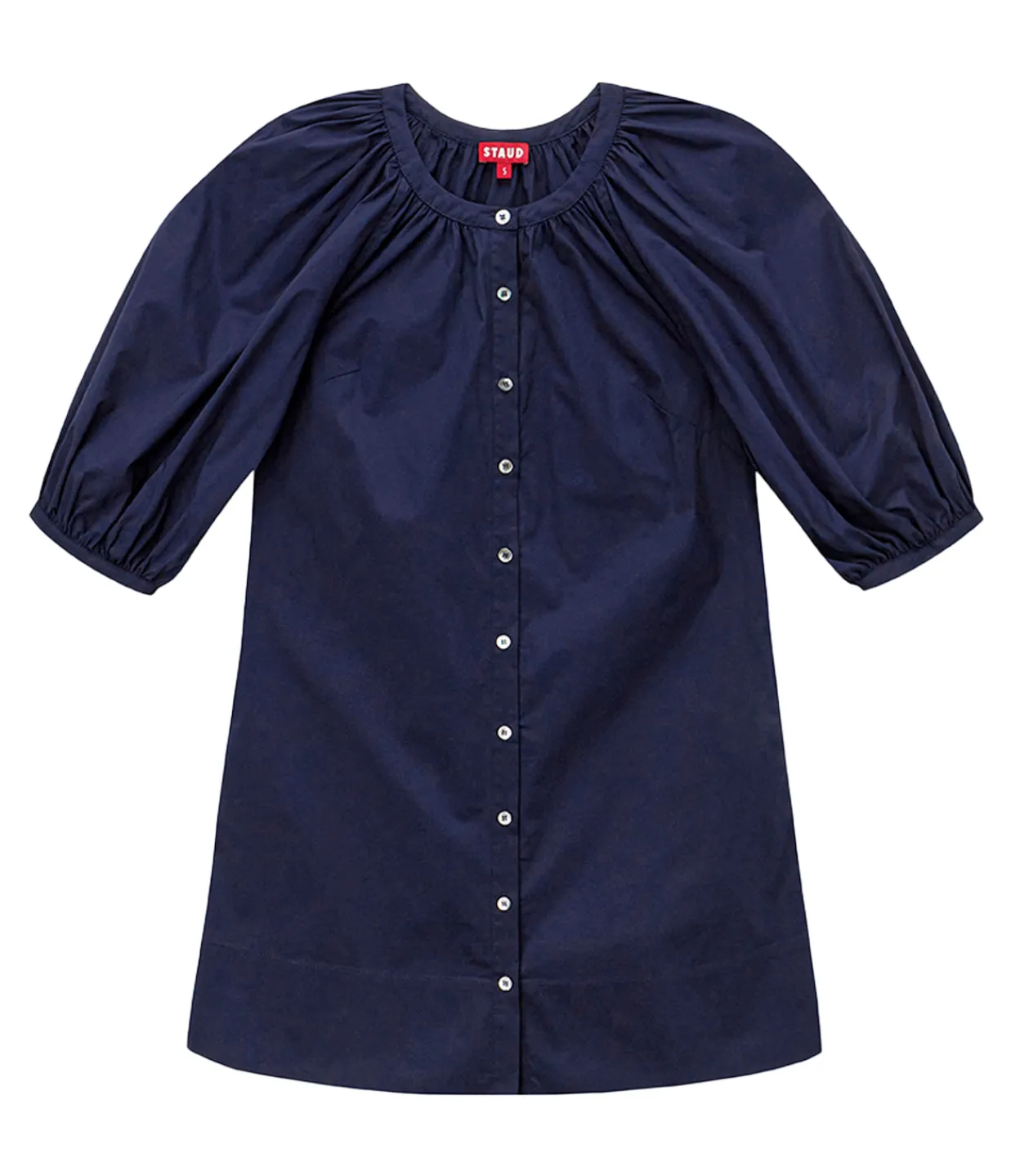 Staud Mini Vincent Shirtdress in Navy Best