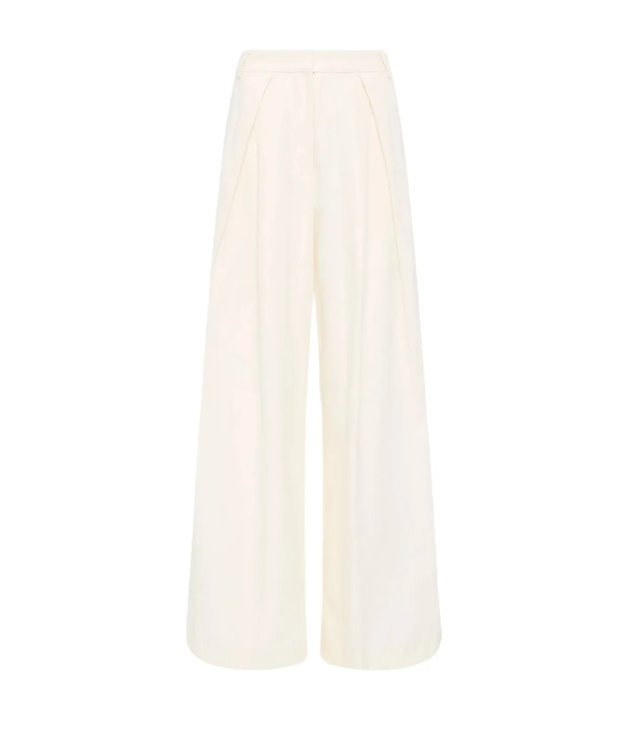 St Agni Minimal Fold Trousers in Ivory Fashion