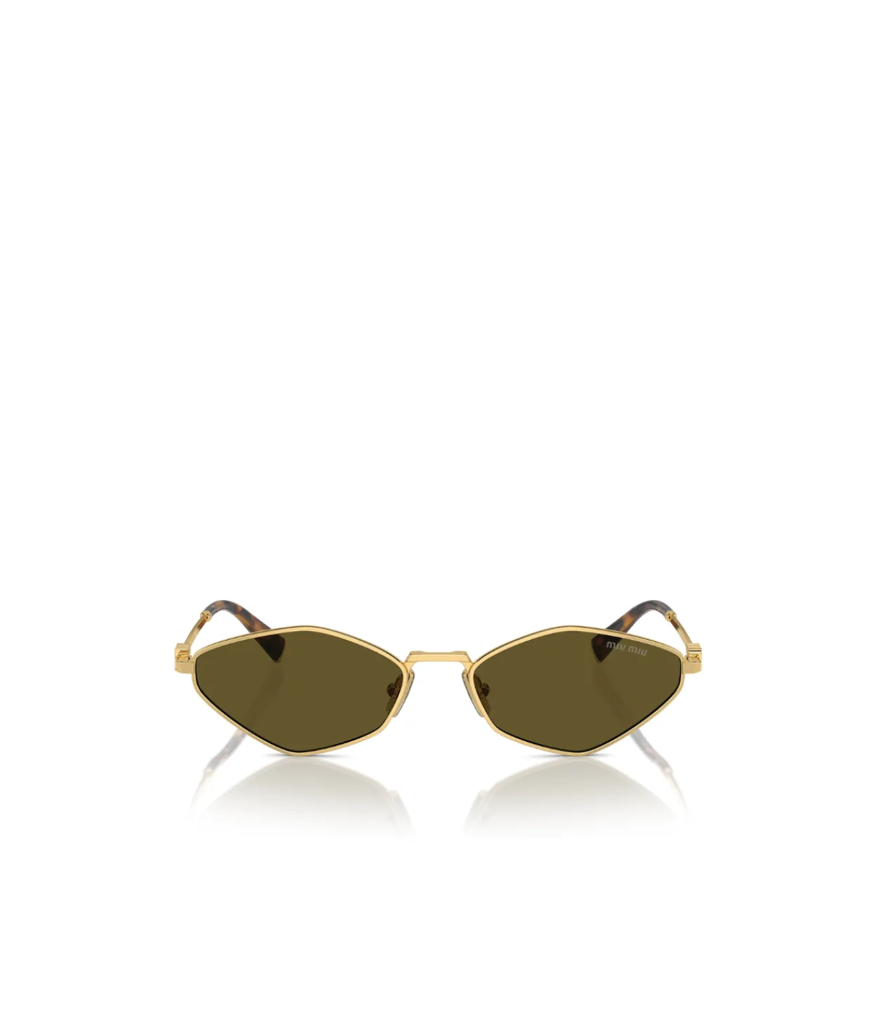 Miu Miu Irregular Sunglasses in Dark Brown Store