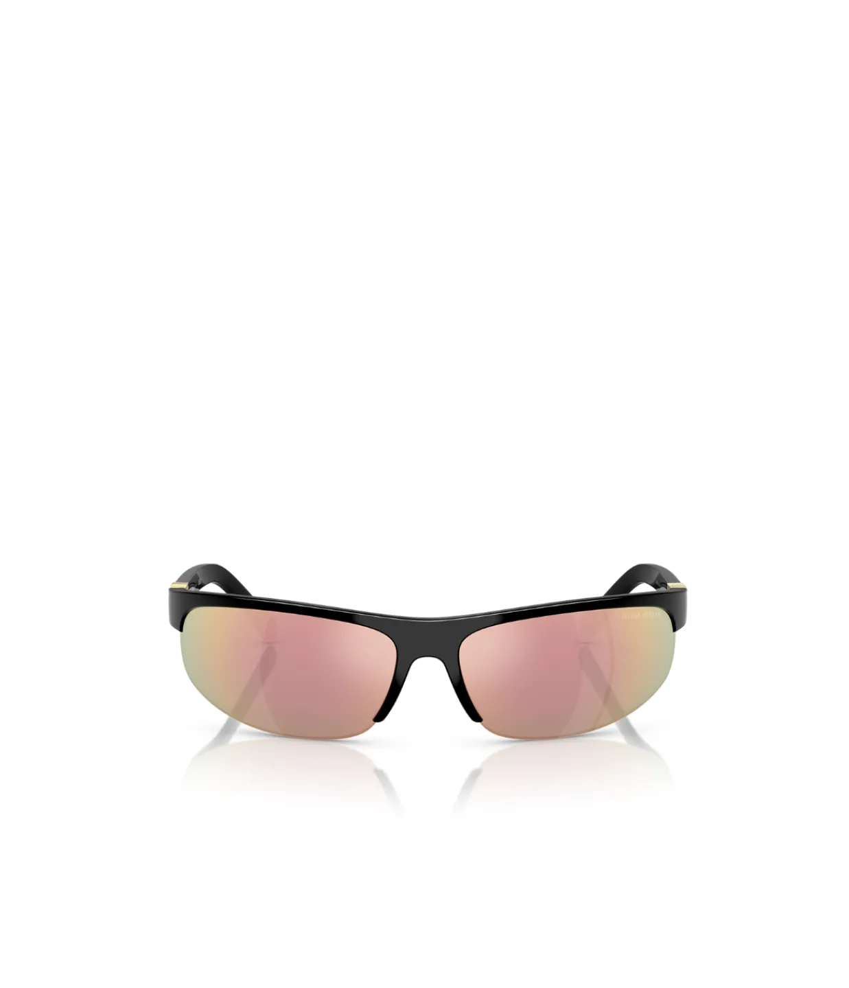 Miu Miu Oval Mirror Sunglasses in Dark Grey Pink Discount
