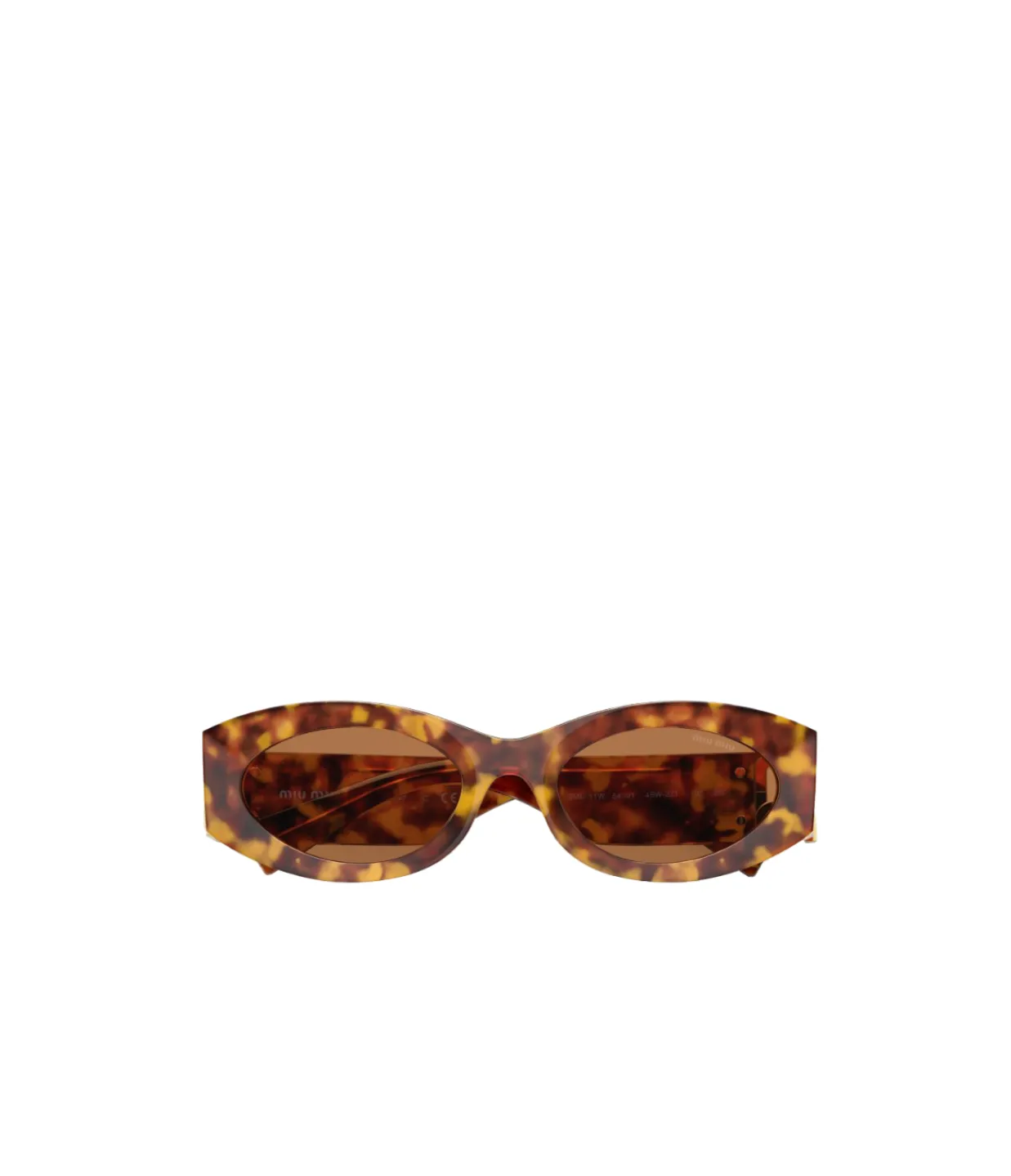Miu Miu Oval Sunglasses in Brown Havana Shop