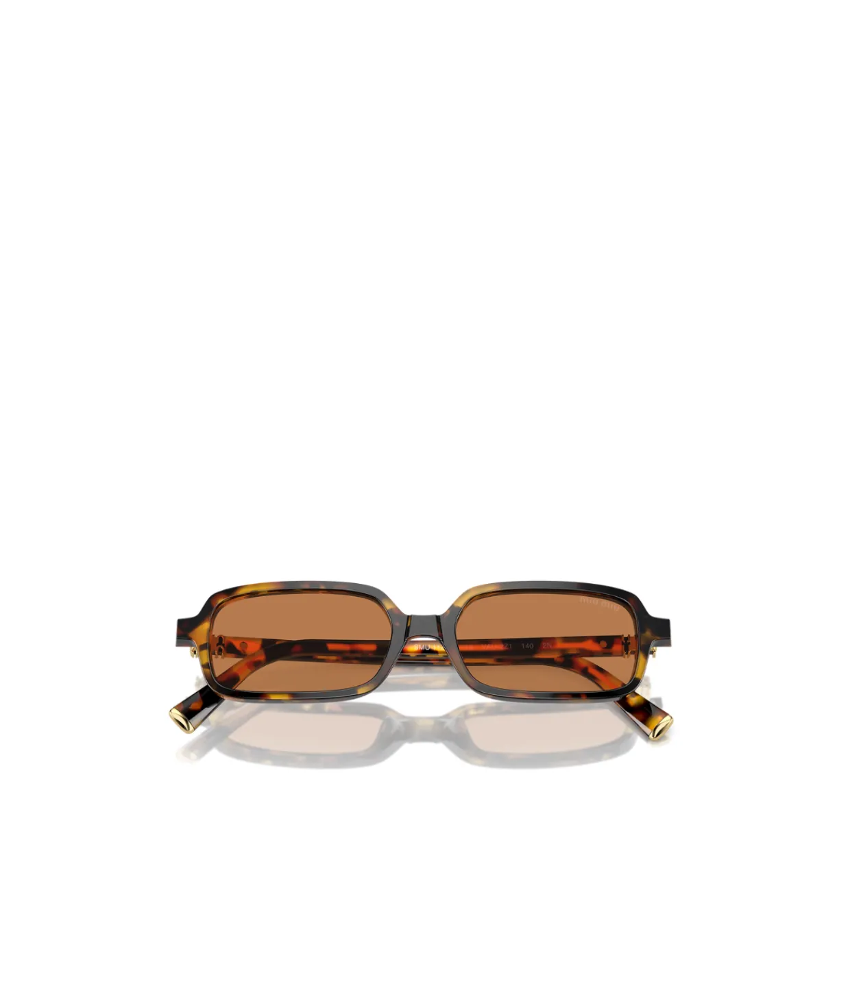 Miu Miu Rectangle Sunglasses in Honey Havana Outlet