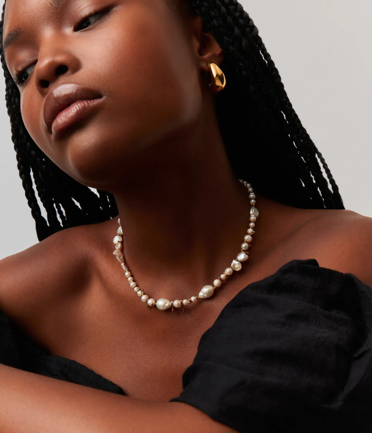 Missoma Mixed Pearl Statement Beaded Necklace Online