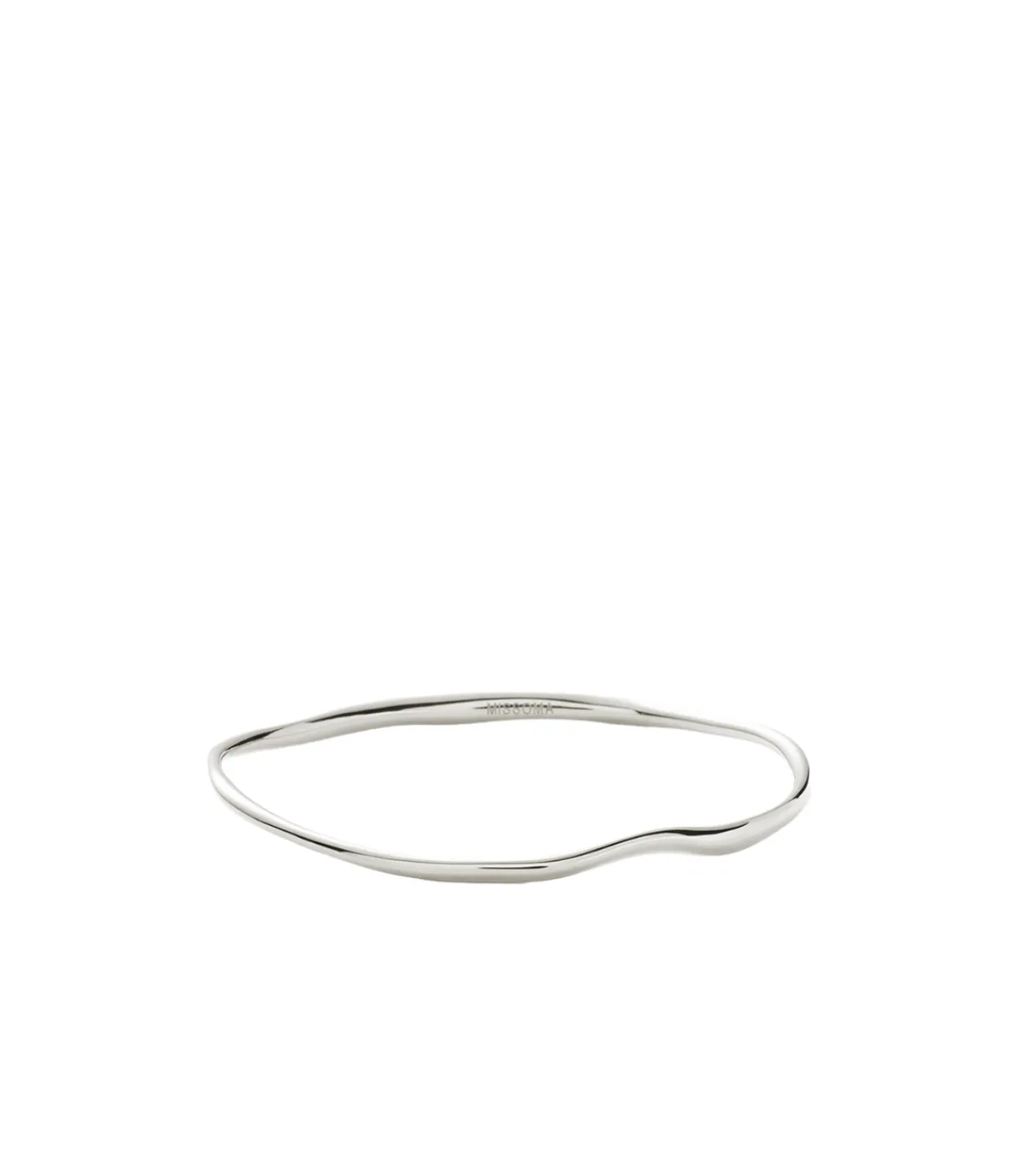 Missoma Molten Ripple Bangle in Silver Hot