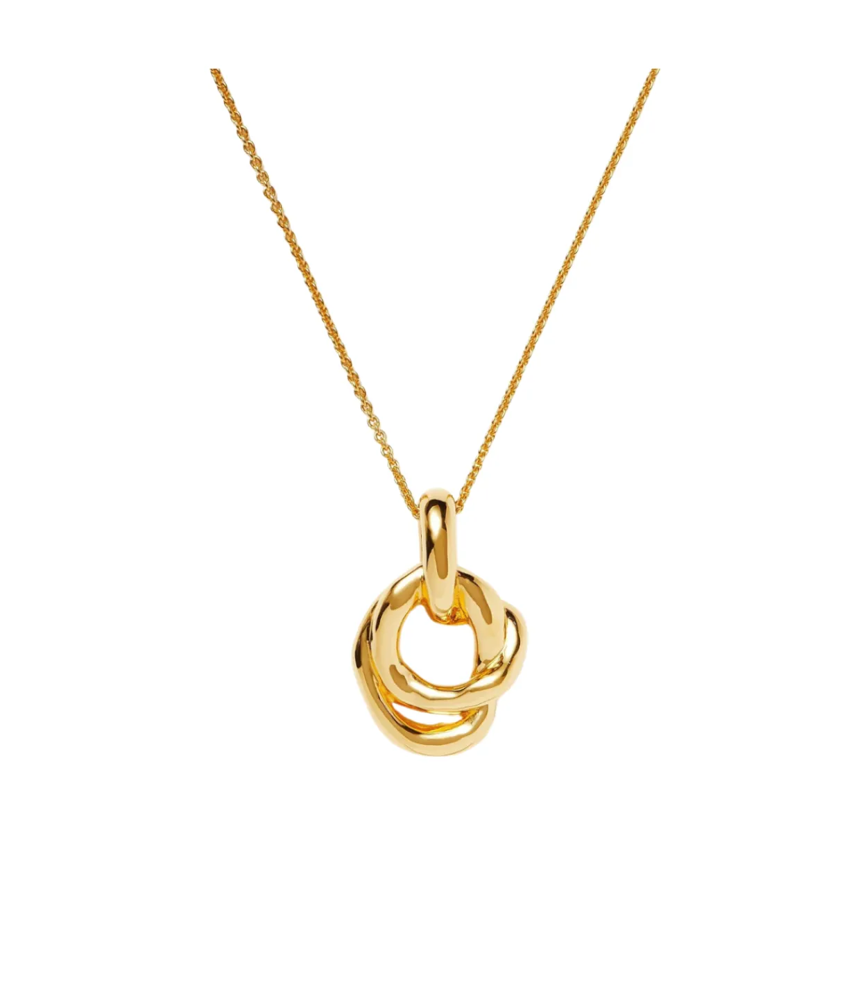 Missoma Molten Twisted Double Pendant Necklace in Gold Best