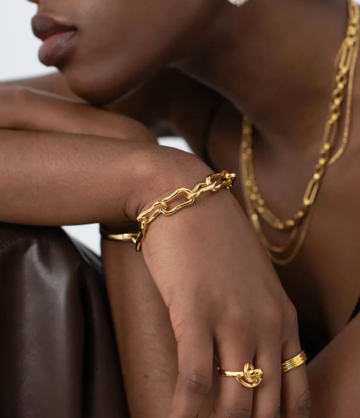 Missoma Molten Twisted Infinity Chain Bracelet Flash Sale