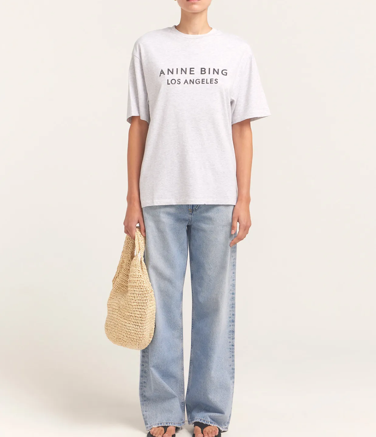 Anine Bing Myers Tee in Heather Grey Cheap