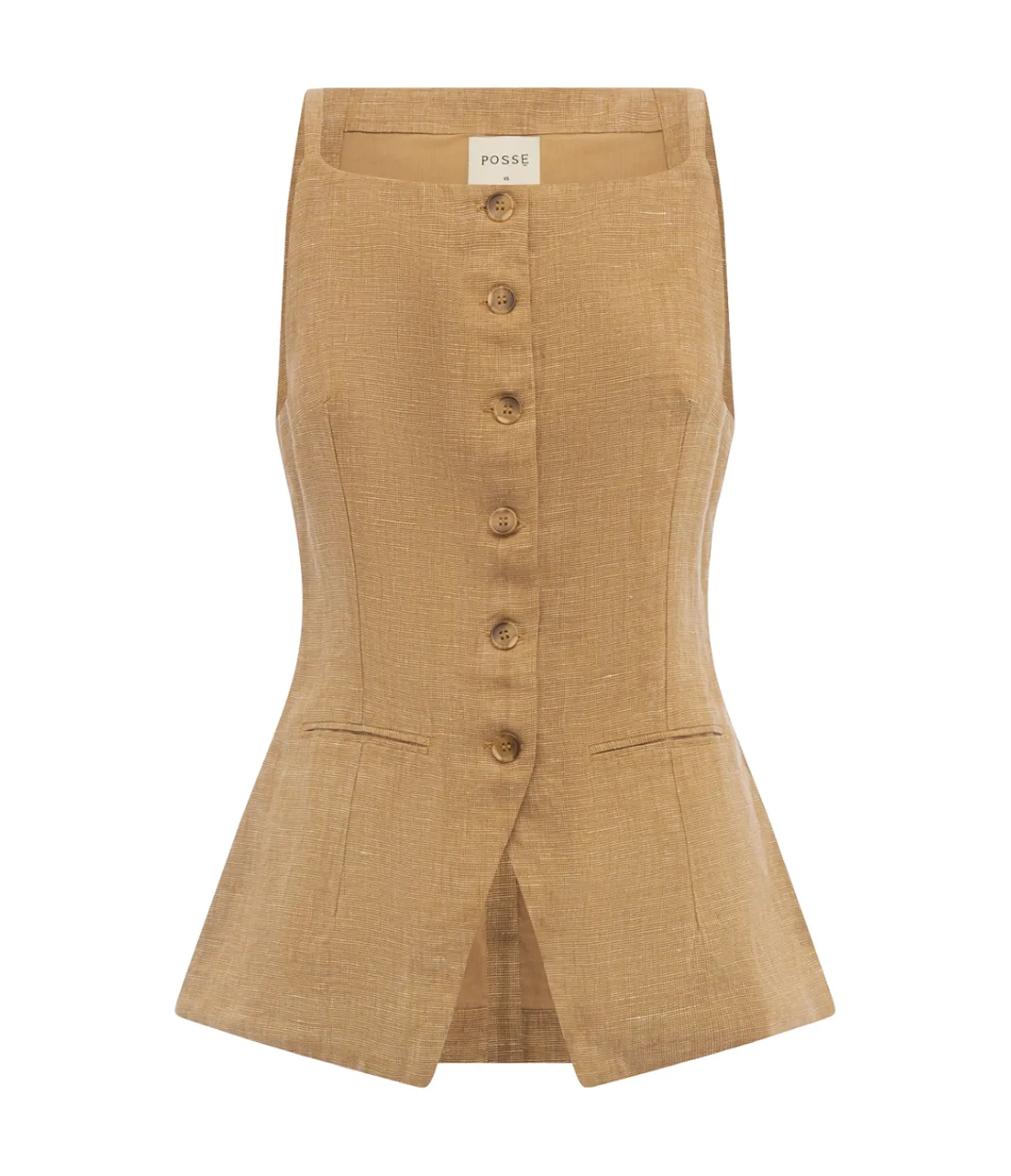 Posse Nancy Gilet Vest in Walnut New