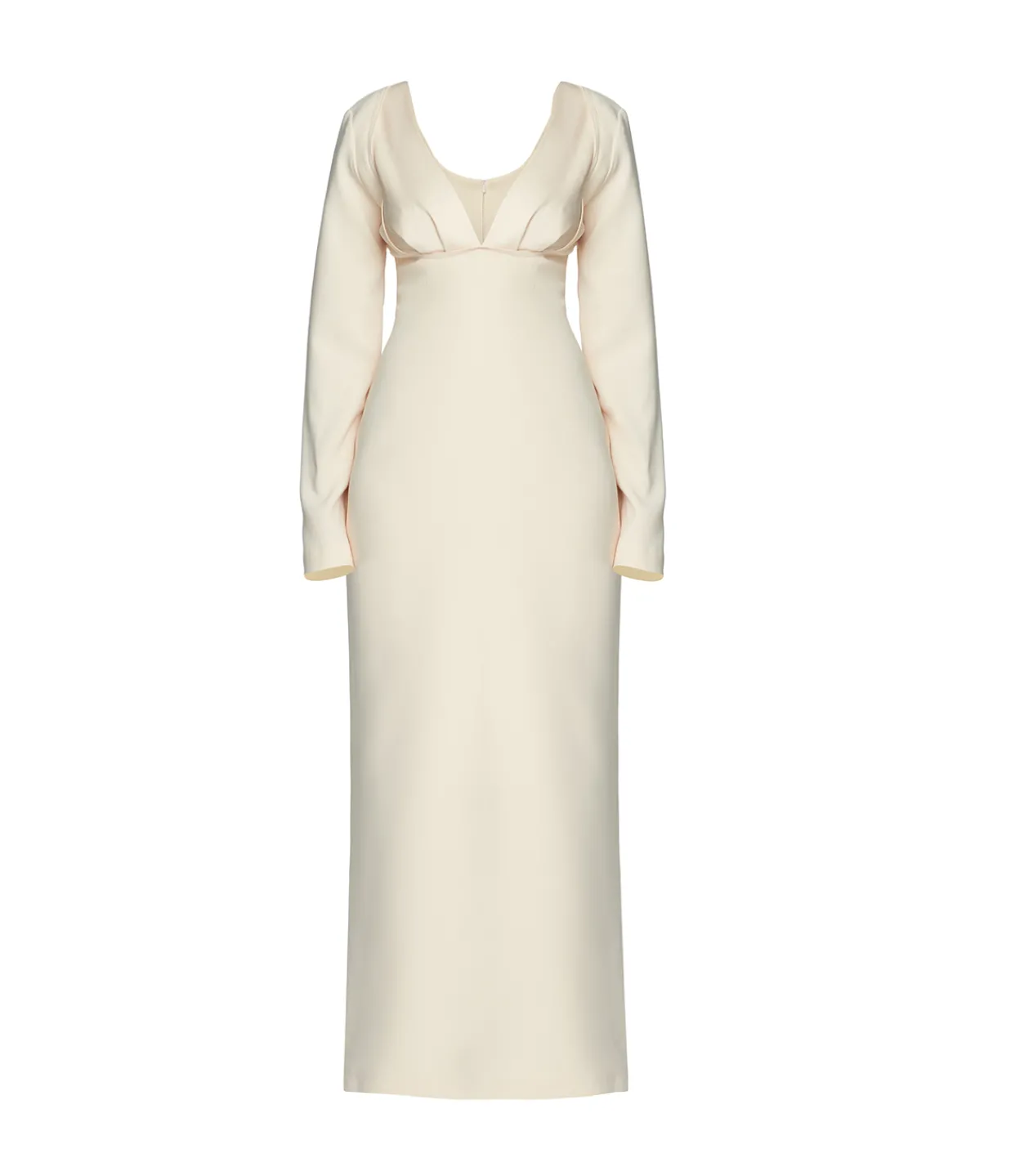 Wynn Hamlyn Nancy Long Sleeve Dress in Ivory Cheap