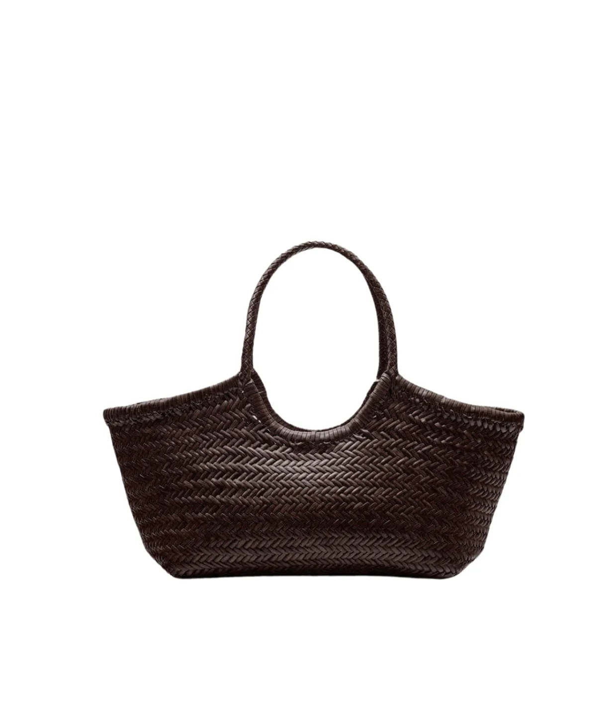 Dragon Diffusion Nantucket Basket Bag in Dark Brown New