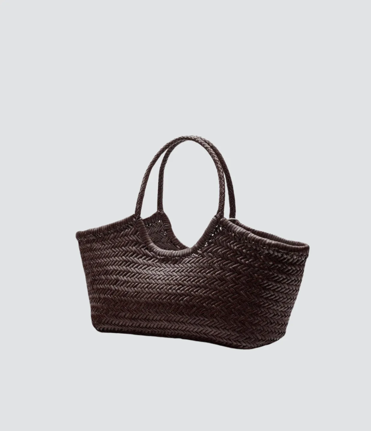 Dragon Diffusion Nantucket Basket Bag in Dark Brown New
