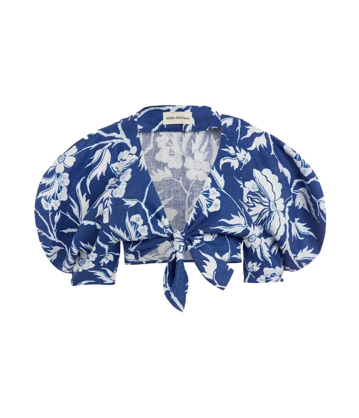 Mara Hoffman Navya Crop Top in Navy White Sale