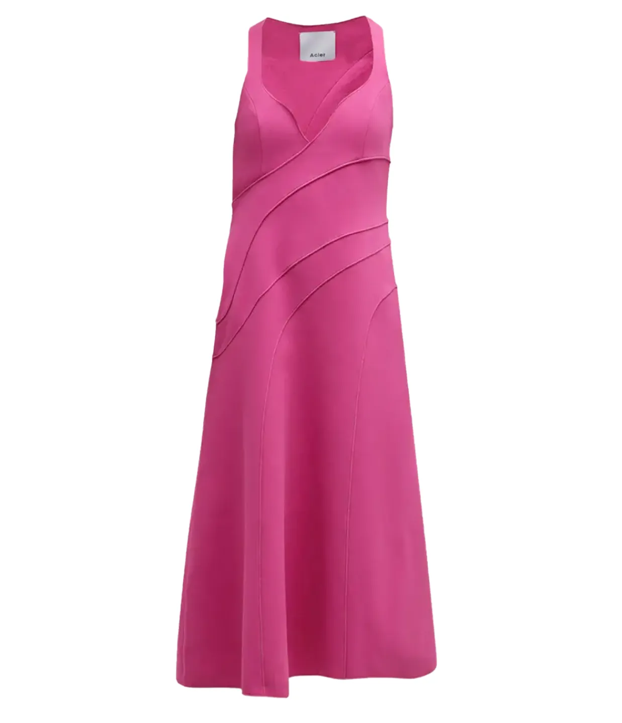 Acler Newgate Midi Dress in Magenta Shop