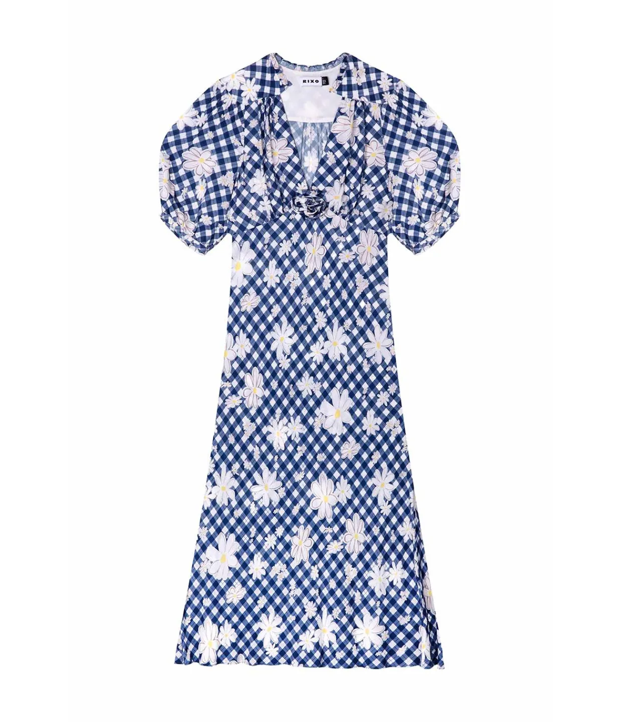 Rixo Nicolette Dress in Riviera Daisy Check Online