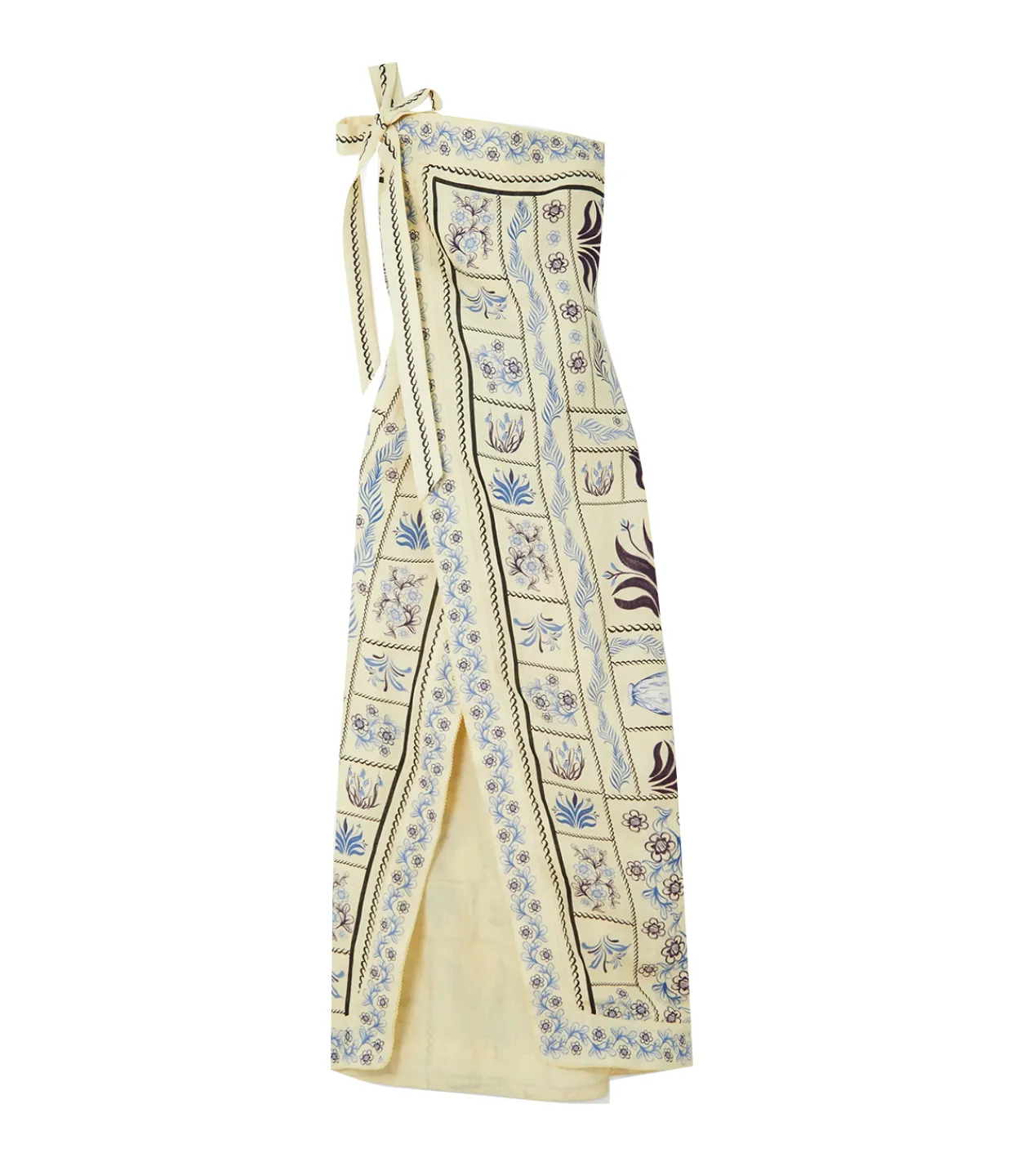 Agua by Agua Bendita Noche Embroidered Wrap Dress in Tinaja Best