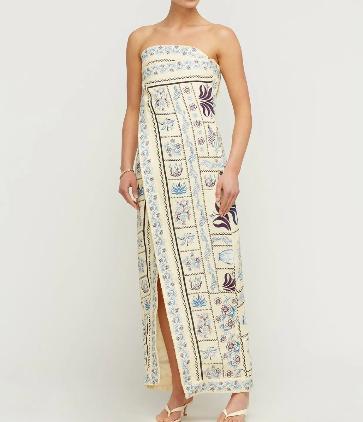 Agua by Agua Bendita Noche Embroidered Wrap Dress in Tinaja Best