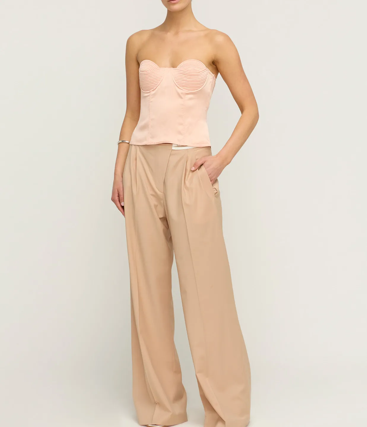 Anna October Noemie High Waisted Pant in Peach Store