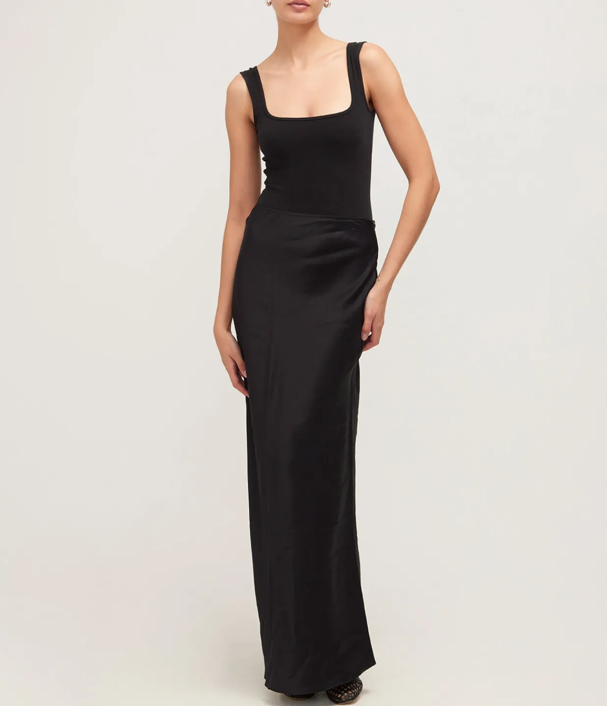 Flore Flore Nur Square Neck Bodysuit in Black Online