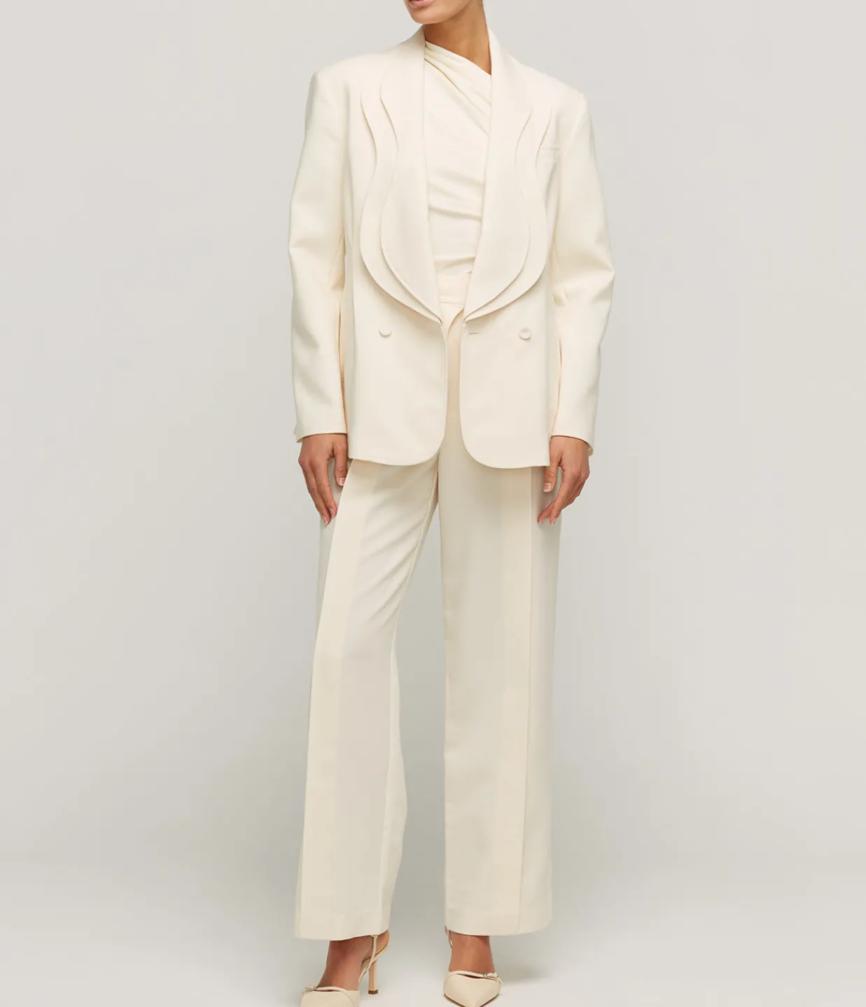 Acler Oatley Blazer in Vanilla Shop