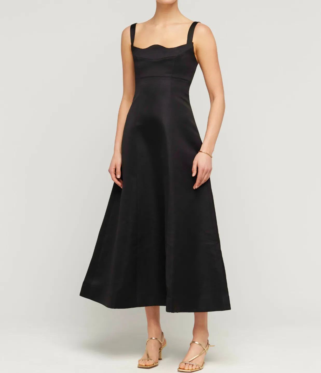 LEO LIN Odette Midi Dress in Ebony Sale
