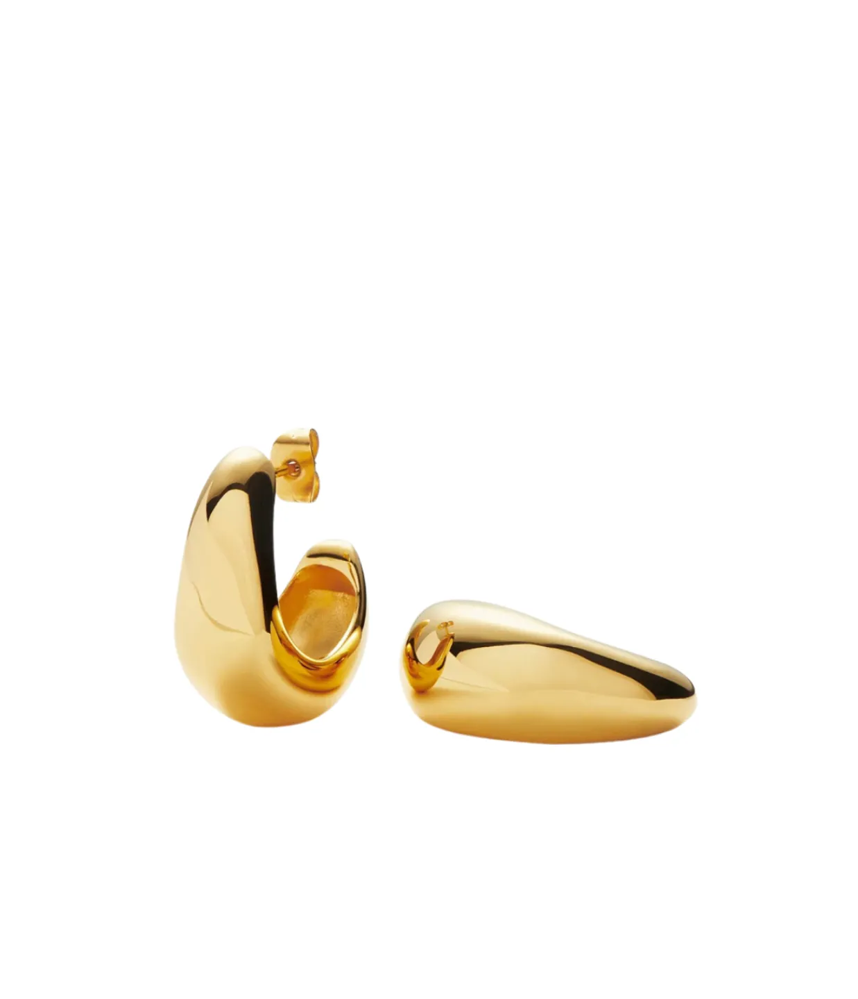 Missoma Organic Dome Hoop Earrings in Gold Online