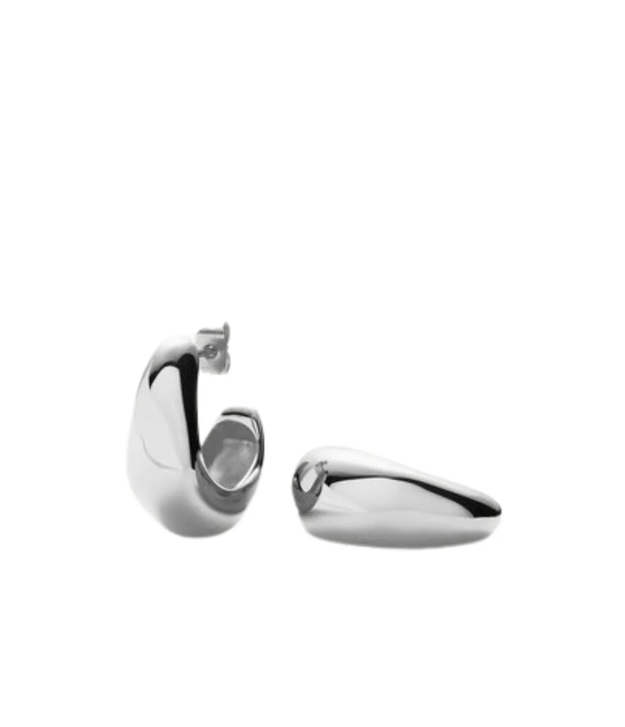 Missoma Organic Dome Hoop Earrings in Silver Discount