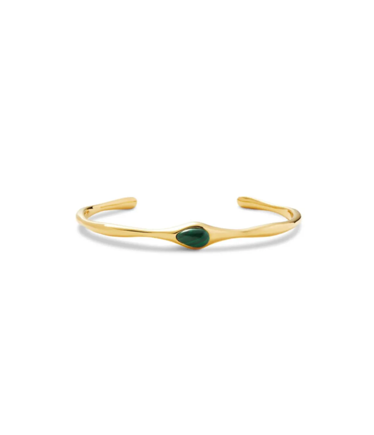 Missoma Organic Shape Cuff in Green Malachite and Gold Online