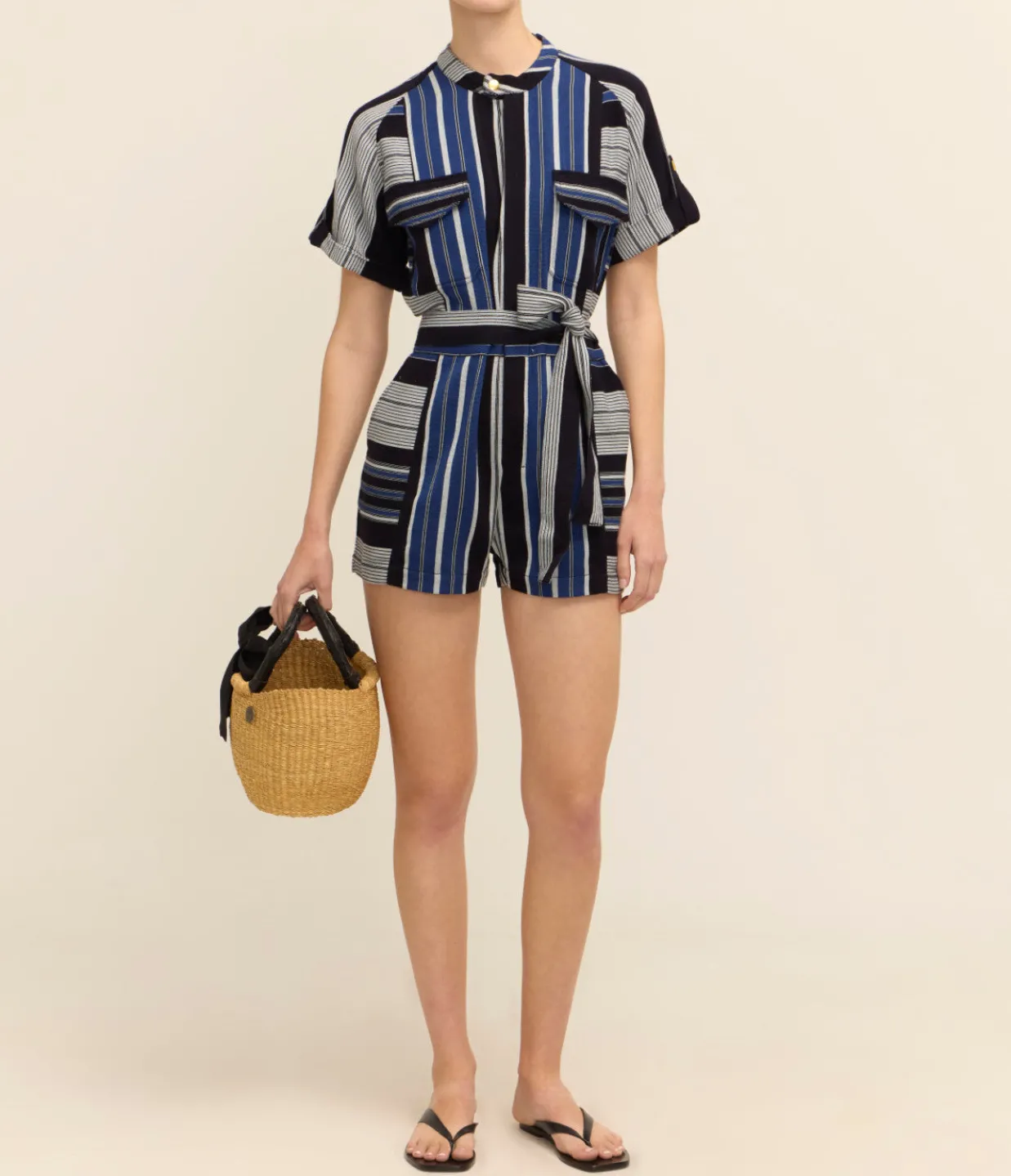 Ilio nema Orpheus Playsuit Dress in Delos Stripe Outlet